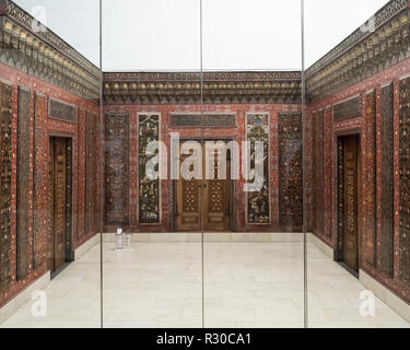 Berlin. Germany. Pergamon Museum. The Aleppo Room is an ornately decorated room from the house of a rich trader in Aleppo in Syria made between 1600 a Stock Photo