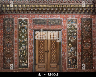 Berlin. Germany. Pergamon Museum. The Aleppo Room is an ornately decorated room from the house of a rich trader in Aleppo in Syria made between 1600 a Stock Photo
