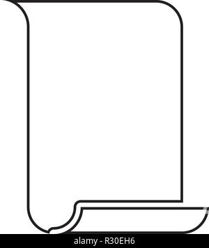 paper scroll outline icon stock vector art illustration scroll outline template