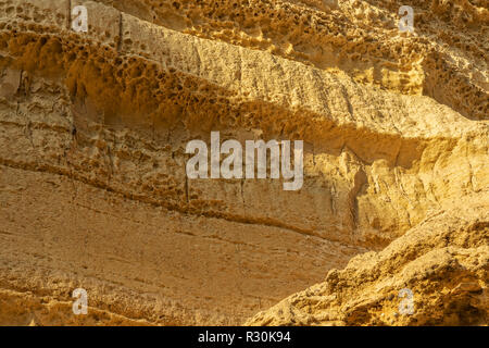 Wall of Canyons in the Namibe Desert. With sun. Africa. Angola Stock Photo