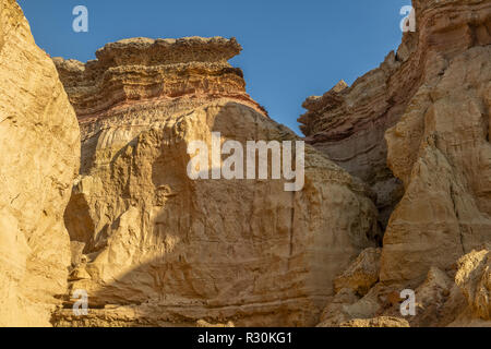 Canyons in the Namibe Desert. With sun. Africa. Angola Stock Photo