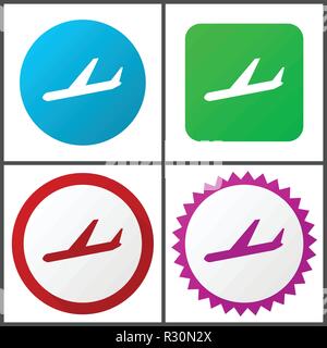 Arrivals vector icons set in eps 10 Stock Vector