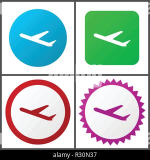 Deparures vector icons set in eps 10 Stock Vector