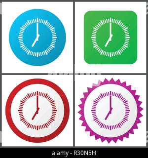 Time vector icons set in eps 10 Stock Vector