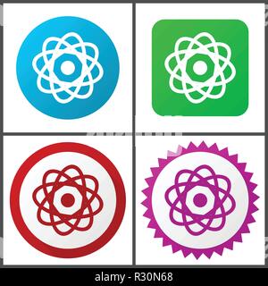 Atom vector icons set in eps 10 Stock Vector