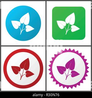 Leaf vector icons set in eps 10 Stock Vector
