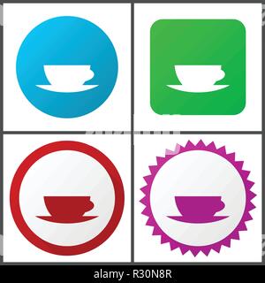 Espresso vector icons set in eps 10 Stock Vector