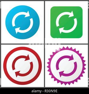 Reload vector icons set in eps 10 Stock Vector