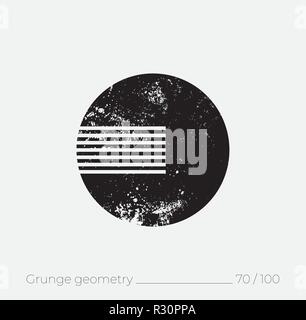 Geometric simple shape in grunge retro style Stock Vector Image & Art ...