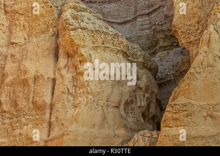 Wall of Canyons in the Namibe Desert. With sun. Africa. Angola Stock Photo