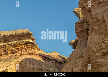 Canyons in the Namibe Desert. With sun. Africa. Angola Stock Photo