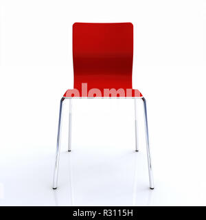 visitor chair - red silver Stock Photo