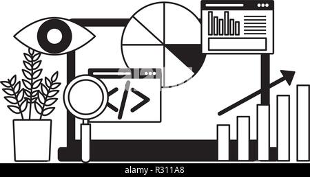 statistics code analysis document search engine optimization vector ...