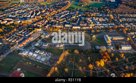 Aerial view, new development area Am Beisenkamp, semi-detached houses, former barracks area, Hamm, Ruhr area, North Rhine-Westphalia, Germany, DEU, Eu Stock Photo