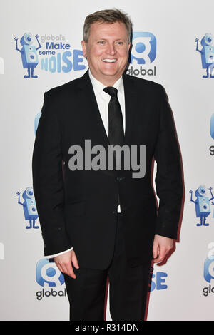 London, UK. 20th November, 2018. Aled Jones arrivers at the Global's Make Some Noise Night at Finsbury Square Marquee on 20 November 2018, London, UK. Credit: Picture Capital/17�Թ����� Live News Stock Photo