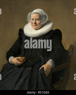 Portrait of an Elderly Lady. Dated: 1633. Dimensions: overall: 102.5 x 86.9 cm (40 3/8 x 34 3/16 in.)  framed: 142.4 x 126.7 x 15.2 cm (56 1/16 x 49 7/8 x 6 in.). Medium: oil on canvas. Museum: National Gallery of Art, Washington DC. Author: FRANS HALS. HALS, FRANS. Stock Photo