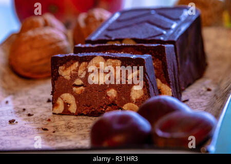 Nougat, a typical Neapolitan dessert. It is mainly produced for the November 2 commemoration of the dead. Stock Photo