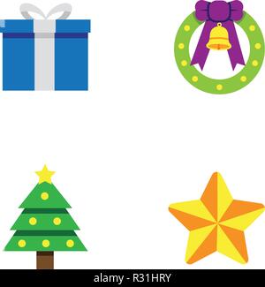 Christmas icons Stock Vector