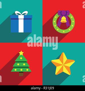 Christmas icons Stock Vector