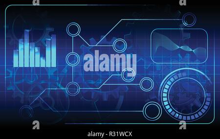 Diagram technology background. Stock Vector