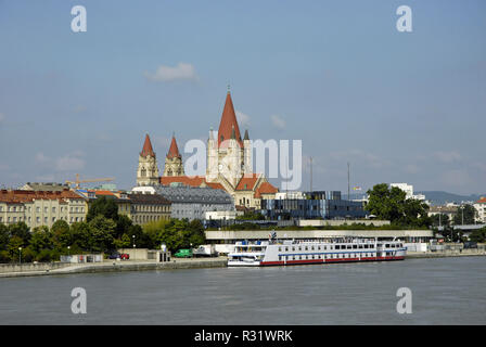 st. francis of assisi church,vienna Stock Photo