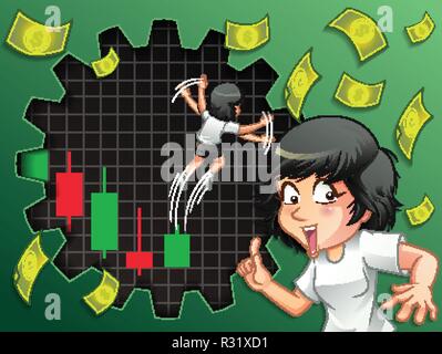 Someone desire turnaround stock for bullish. Stock Vector