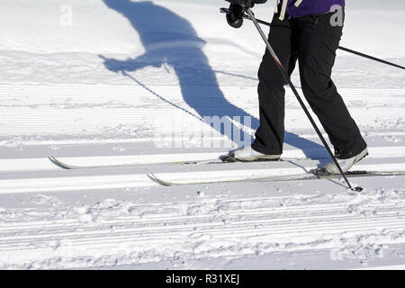 cross-country skiing in bavaria Stock Photo
