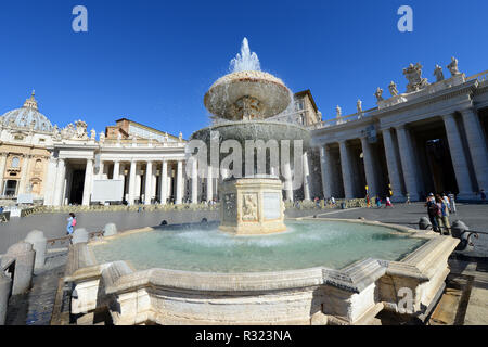 Saint Peter Basilica and square in the Vatican City. Stock Photo