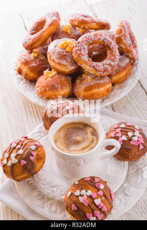 bismarck donuts on a plate Stock Photo