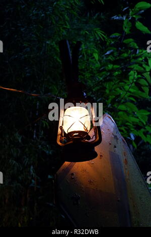 old oil lamp lantern Stock Photo