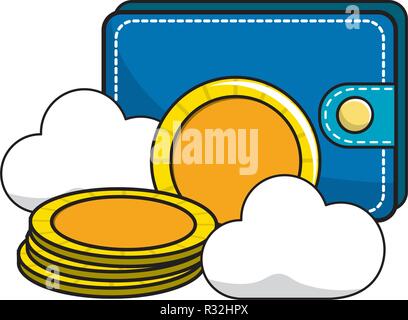 Money icon set design, financial commerce market market payment and buy theme Vector illustration Stock Vector