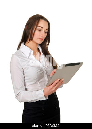 businesswoman with tablet pc Stock Photo