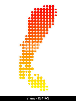 map of lake neusiedl Stock Photo