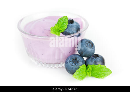 blueberry yogurt Stock Photo