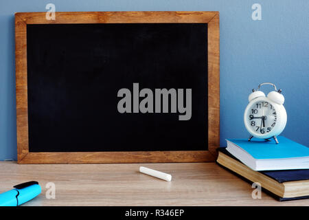Empty blackboard in the home office. Stock Photo