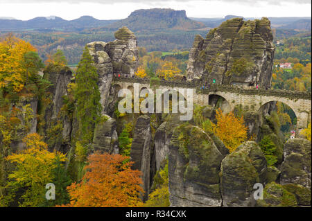 bastion - saxon switzerland - autumn Stock Photo