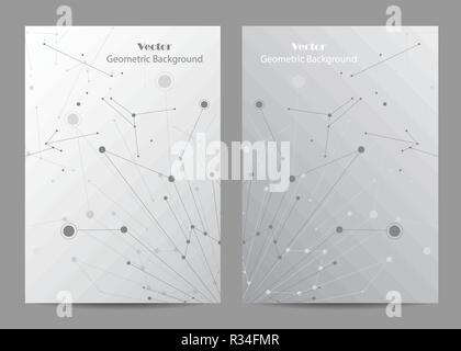 Modern vector templates for brochure cover in A4 size. Stock Vector