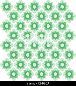 Green geometric ornament. Seamless vector pattern. Eps 10 Stock Vector