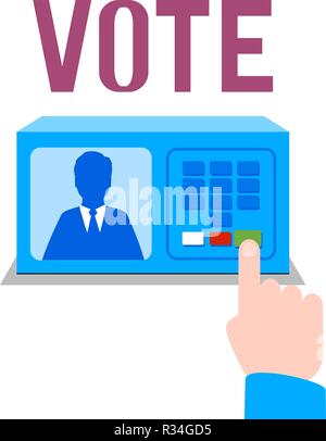 Electronic ballot box. Vector illustration. Isolated. Eps 10 Stock Vector