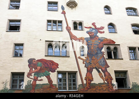 goliath house in the old town of regensburg Stock Photo