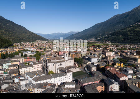 Valtellina, city of Morbegno Stock Photo
