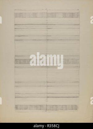 Textile. Dated: 1935/1942. Dimensions: overall: 66.1 x 51 cm (26 x 20 1/16 in.). Medium: graphite on paper. Museum: National Gallery of Art, Washington DC. Author: American 20th Century. Stock Photo