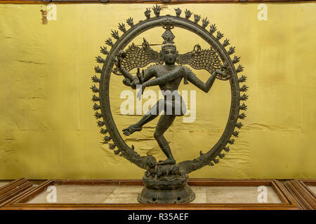 Vederanyam Shiva Bronze Statue in Art Gallery at Palace of Thanjavur, Tamil Nadu, India Stock Photo