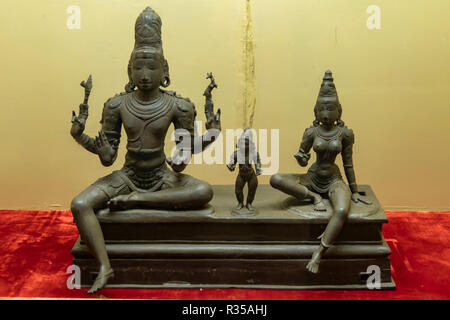 Patteeswaram Bronze Statues in Art Gallery at Palace of Thanjavur, Tamil Nadu, India Stock Photo