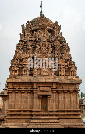 Ganesha Shrine, Brihadisvara Temple, Thanjavur, Tamil Nadu, India Stock Photo