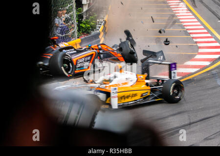 Sophia Floresch accident Macau Grand Prix 2018 Stock Photo