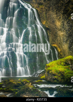 Fall images of the Gollinger Waterfall in Golling near Hallein in Salzburg Austria Stock Photo