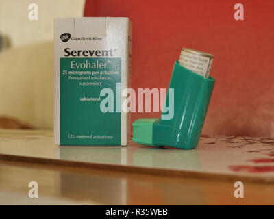 Serevent(r) evohaler box. Inhaler containing salmeterol for asthma and ...