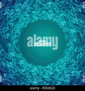 Abstract futuristic gradient blue arrows shape technology circle background, vector eps10 Stock Vector
