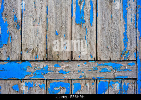 TURQUOISE PEELING PAINT ON WOOD BACKGROUND Stock Photo - Alamy